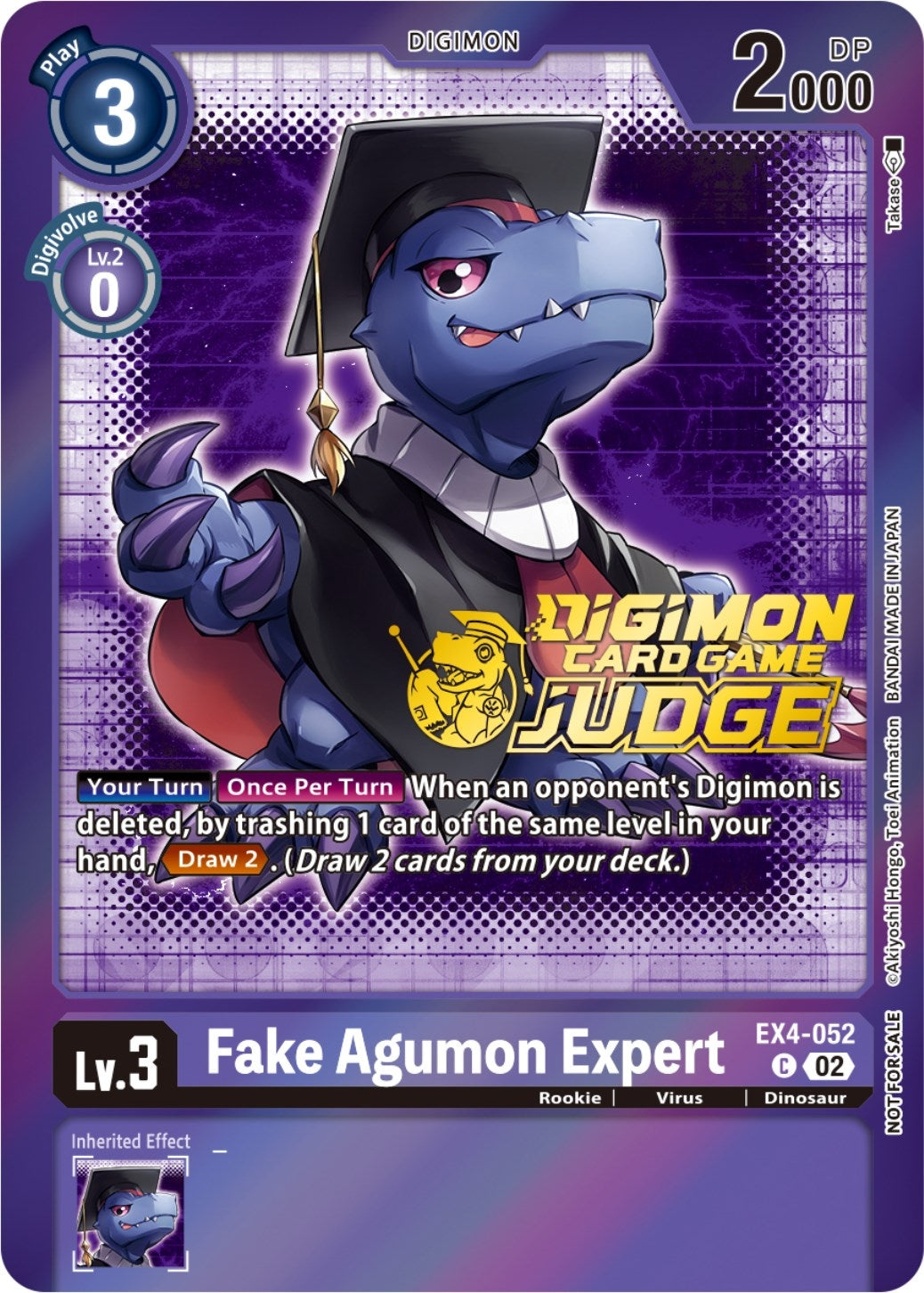 Image for Fake Agumon Expert - EX4-052 (Judge Pack 4) (EX4-052 C) (EX04) - Digimon Card Game