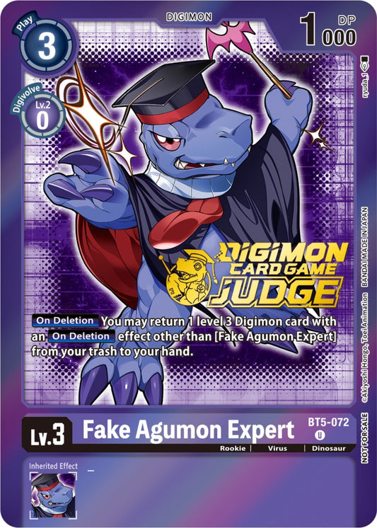 Image for Fake Agumon Expert - BT5-072 (Judge Pack 4) (BT5-072 U) (BT05) - Digimon Card Game