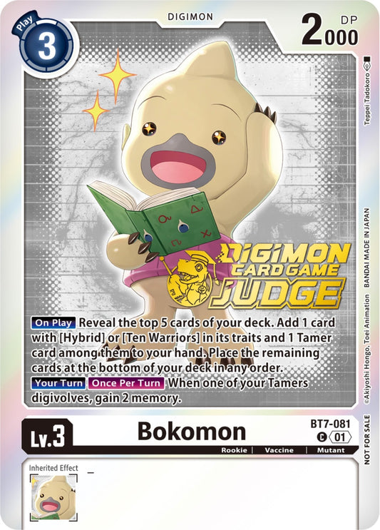 Image for Bokomon - BT7-081 (Judge Pack 4) (BT7-081 C) (BT07) - Digimon Card Game