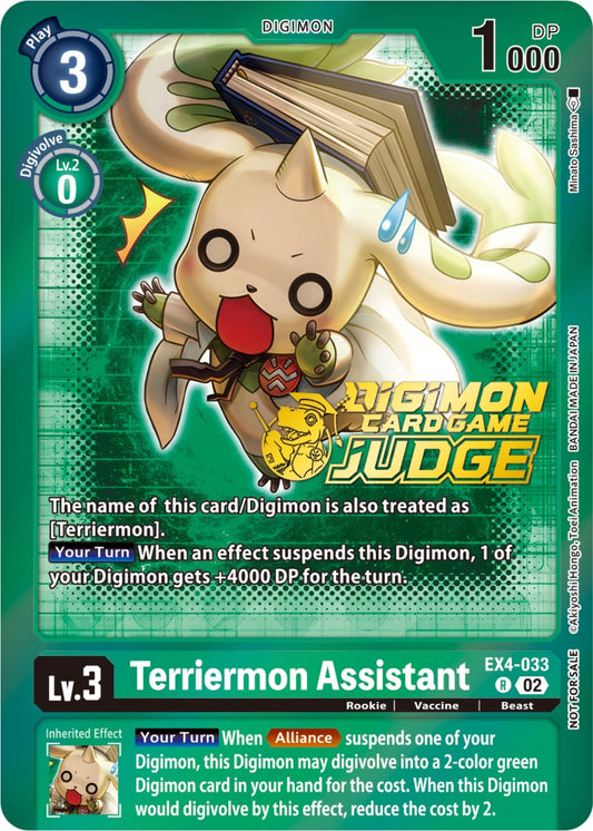 Image for Terriermon Assistant - EX4-033 (Judge Pack 4) (EX4-033 R) (EX04) - Digimon Card Game