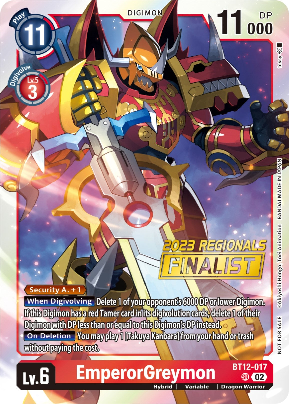 Image for EmperorGreymon (2023 Regionals Finalist) (BT12-017 SR) (BT12) - Digimon Card Game
