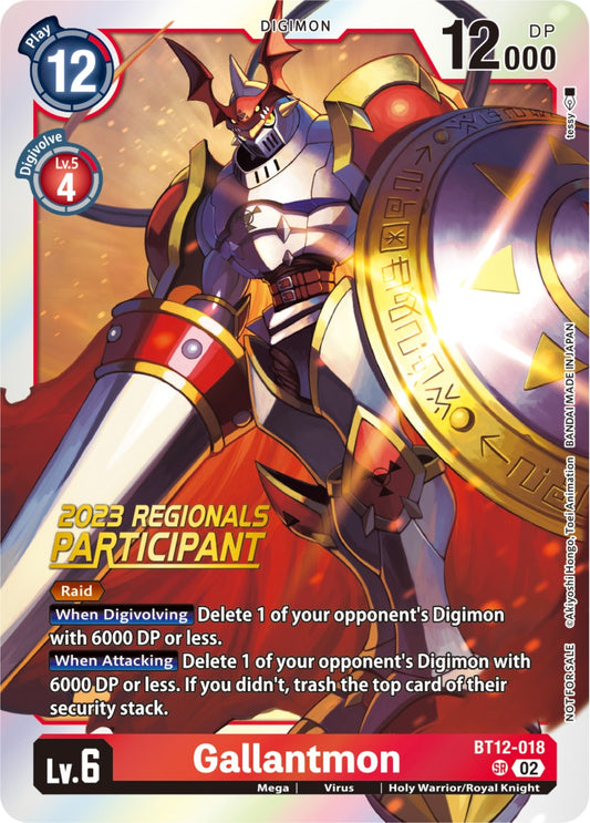Image for Gallantmon (2023 Regionals Participant) (BT12-018 SR) (BT12) - Digimon Card Game