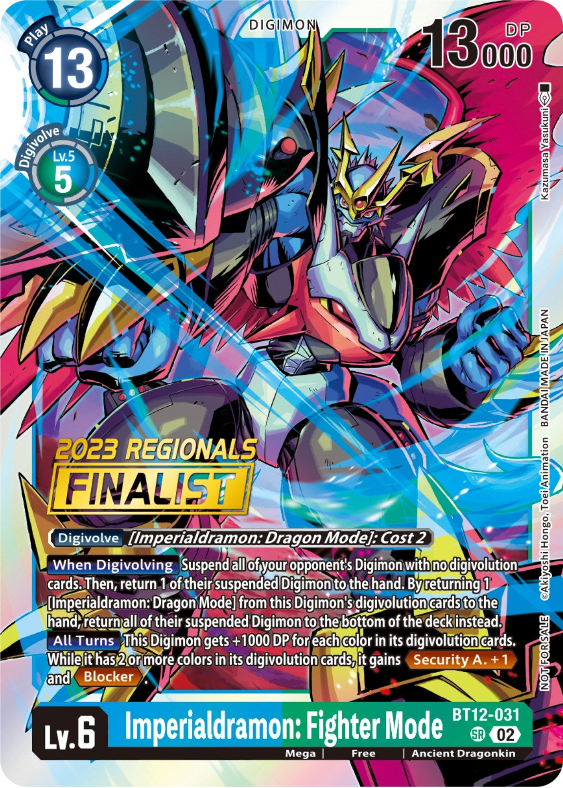 Image for Imperialdramon: Fighter Mode (2023 Regionals Finalist) (BT12-031 SR) (BT12) - Digimon Card Game