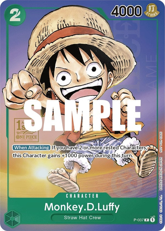 Image for Monkey.D.Luffy (037) (1st Anniversary Tournament) (P-037) (OP-PR) - One Piece Card Game