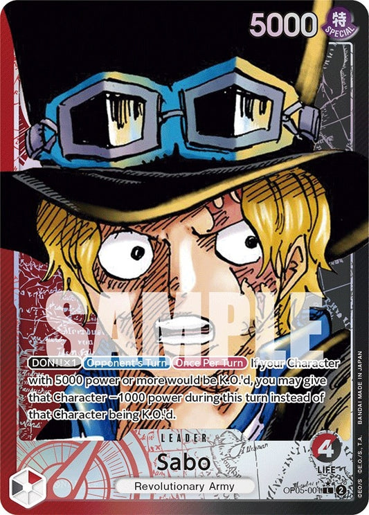 Image for Sabo (001) (Alternate Art) (OP05-001) (OP05) - One Piece Card Game