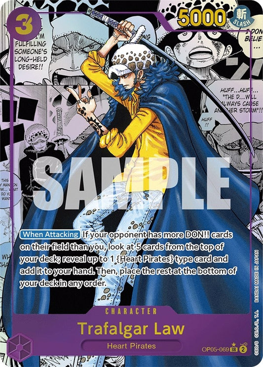 Image for Trafalgar Law (069) (Alternate Art) (Manga) (OP05-069) (OP05) - One Piece Card Game
