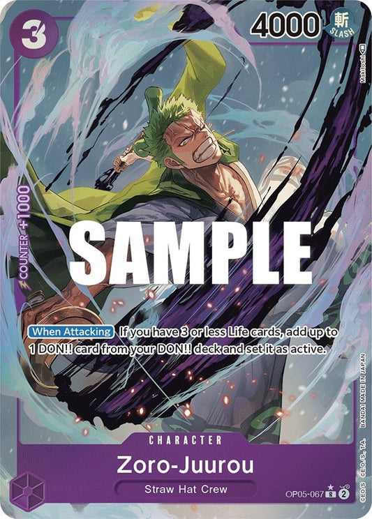 Image for Zoro-Juurou (Alternate Art) (OP05-067) (OP05) - One Piece Card Game