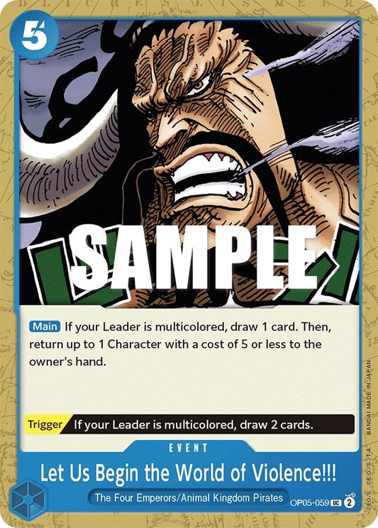 Image for Let Us Begin the World of Violence!! (OP05-059) (OP05) - One Piece Card Game