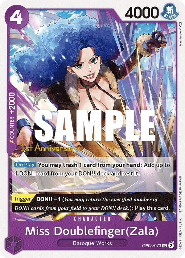 Image for Miss Doublefinger(Zala) (OP05-073) (OP05 ANN) - One Piece Card Game