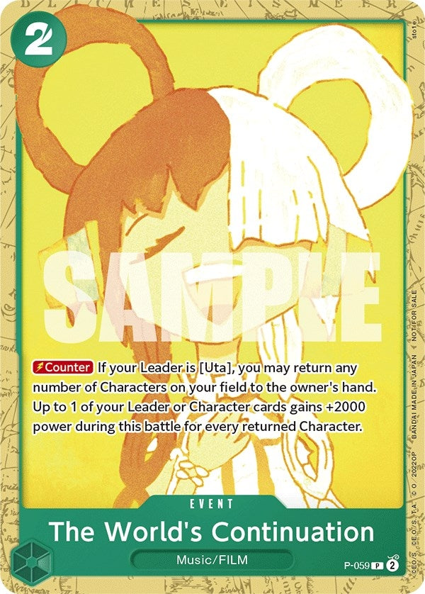 Image for The World's Continuation (Starter Deck 11: Uta Deck Battle) (P-059) (OP-PR) - One Piece Card Game
