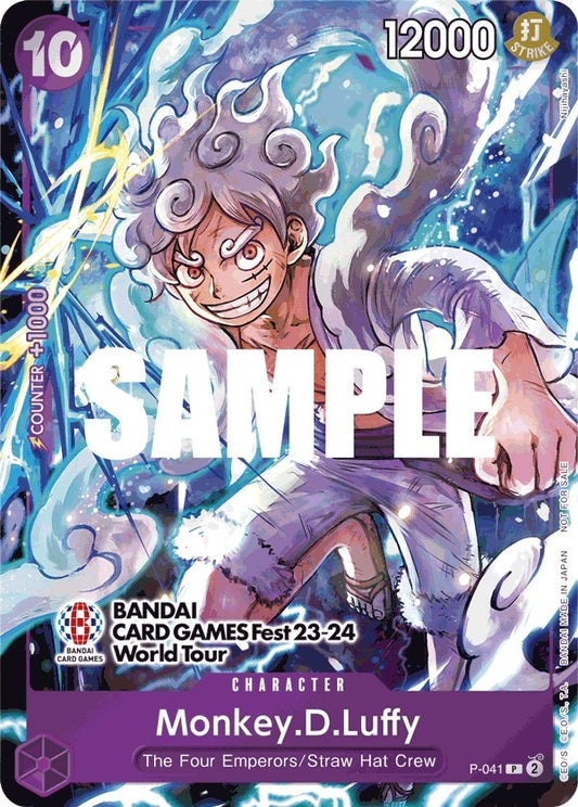 Image for Monkey.D.Luffy (041) (BANDAI CARD GAMES Fest 23-24 World Tour) (P-041) (OP-PR) - One Piece Card Game