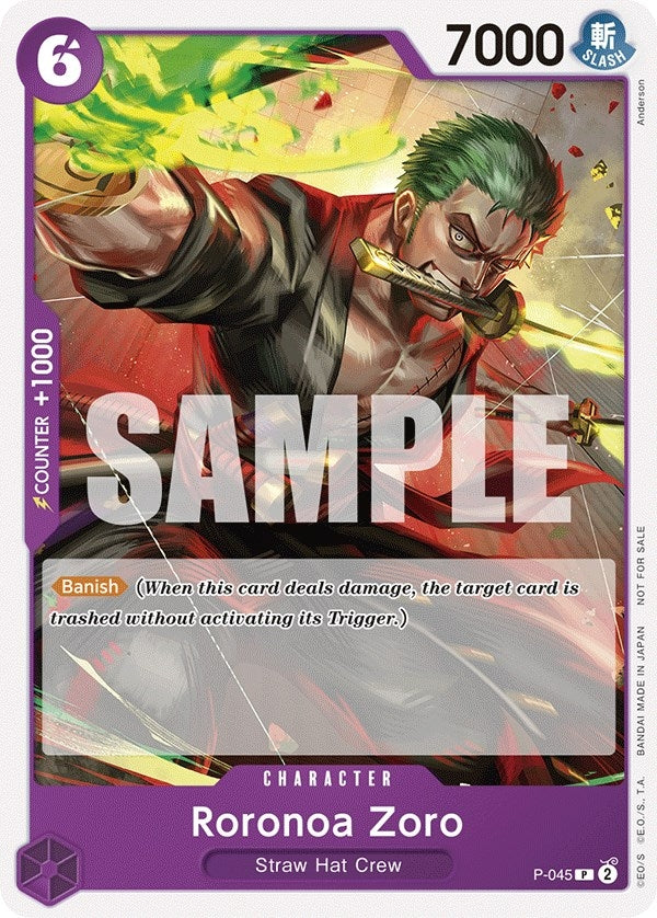Image for Roronoa Zoro (OP-06 Pre-Release Tournament) [Participant] (P-045) (OP-PR) - One Piece Card Game