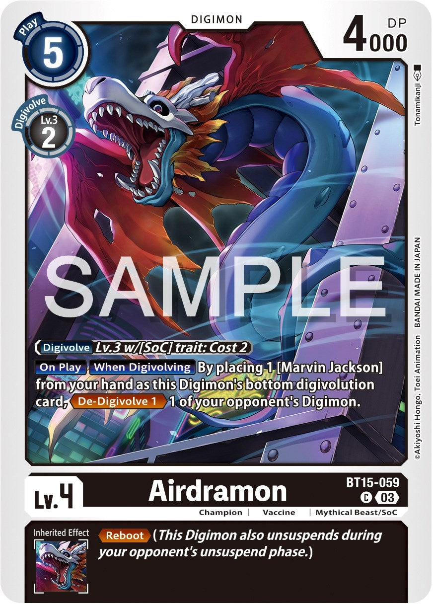Image for Airdramon (BT15-059 C) [Exceed Apocalypse] - Digimon Card Game