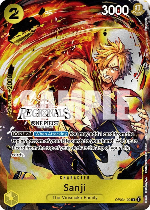 Image for Sanji (Offline Regional 2024) [Participant] (OP03-102) (OP-PR) - One Piece Card Game