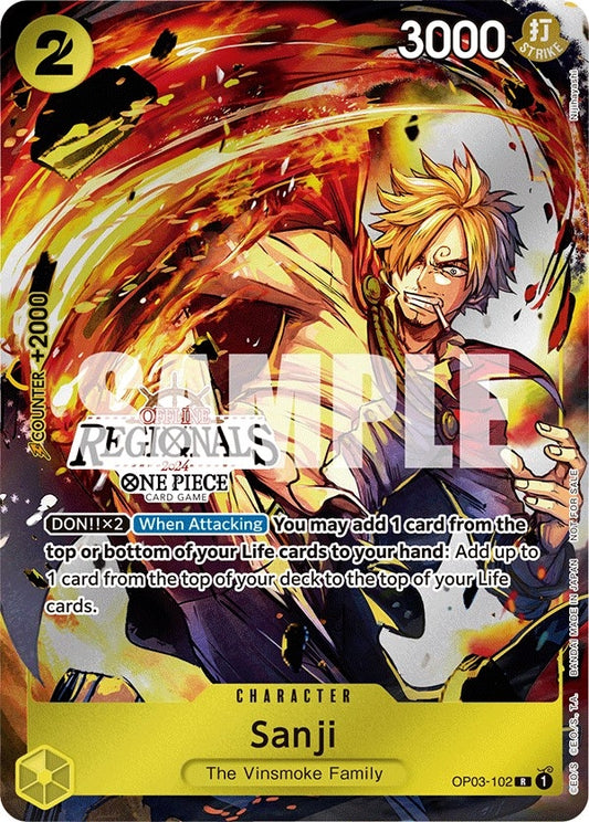 Image for Sanji (Offline Regional 2024) [Participant] (OP03-102) (OP-PR) - One Piece Card Game
