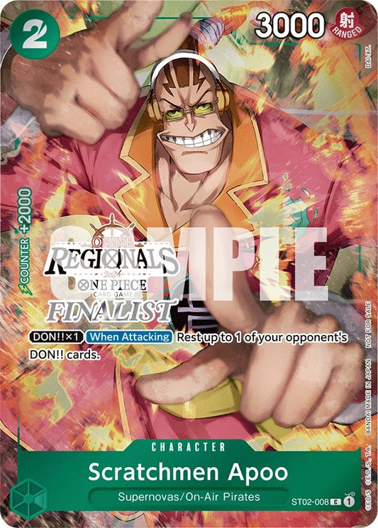 Image for Scratchmen Apoo (Online Regional 2024) [Finalist] (ST02-008) (OP-PR) - One Piece Card Game