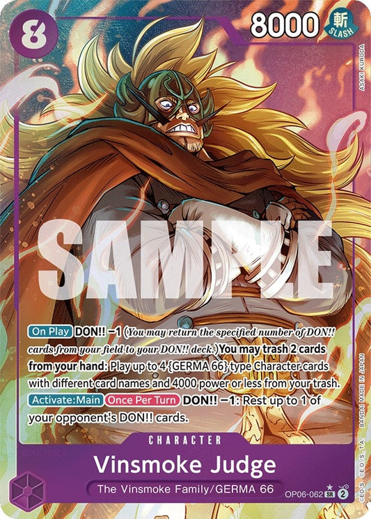 Image for Vinsmoke Judge (Alternate Art) (OP06-062) (OP06) - One Piece Card Game