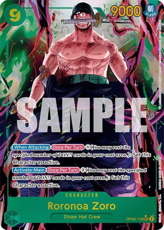Image for Roronoa Zoro (Alternate Art) (OP06-118) (OP06) - One Piece Card Game