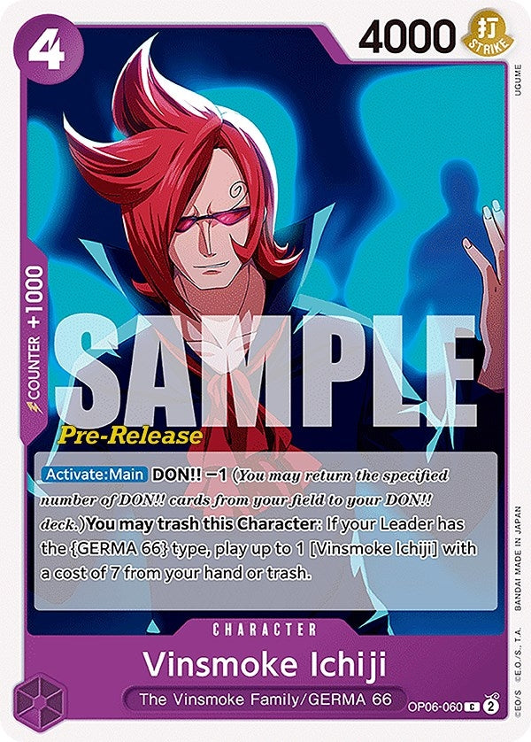 Image for Vinsmoke Ichiji (060) (OP06-060) (OP06 PRE) - One Piece Card Game