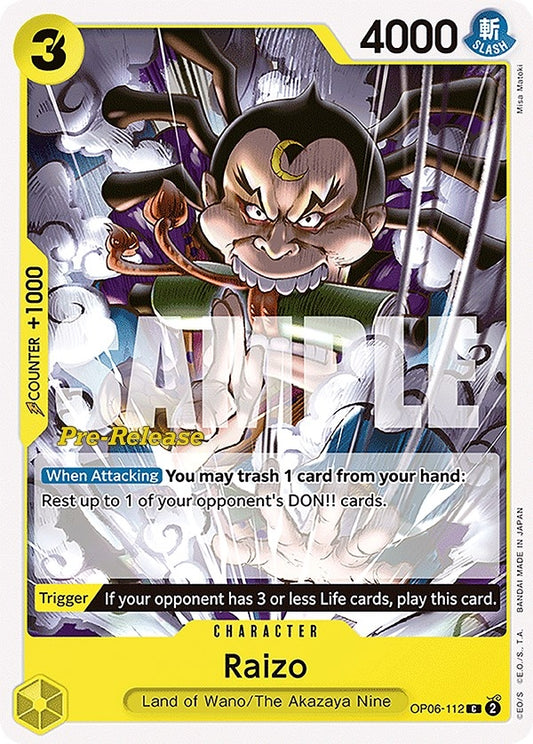 Image for Raizo (OP06-112) (OP06 PRE) - One Piece Card Game