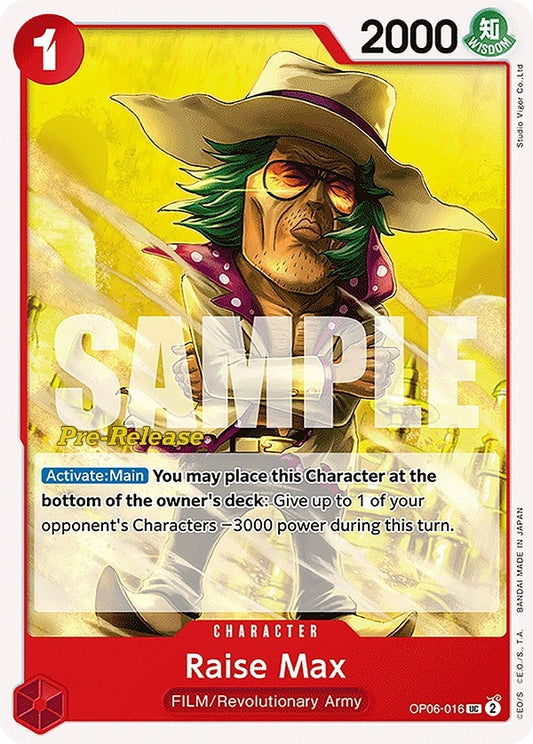Image for Raise Max (OP06-016) (OP06 PRE) - One Piece Card Game