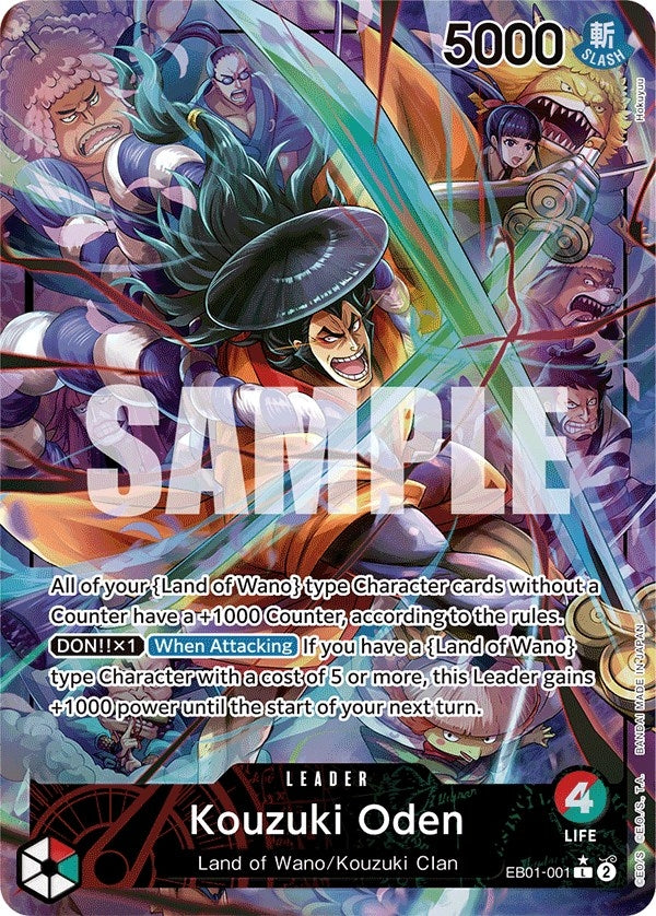 Image for Kouzuki Oden (Alternate Art) (EB01-001) (EB-01) - One Piece Card Game