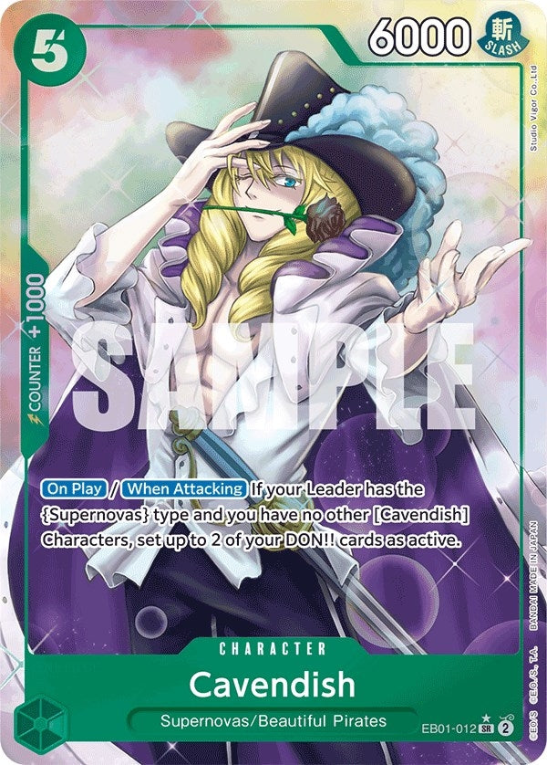 Image for Cavendish (Alternate Art) (EB01-012) (EB-01) - One Piece Card Game