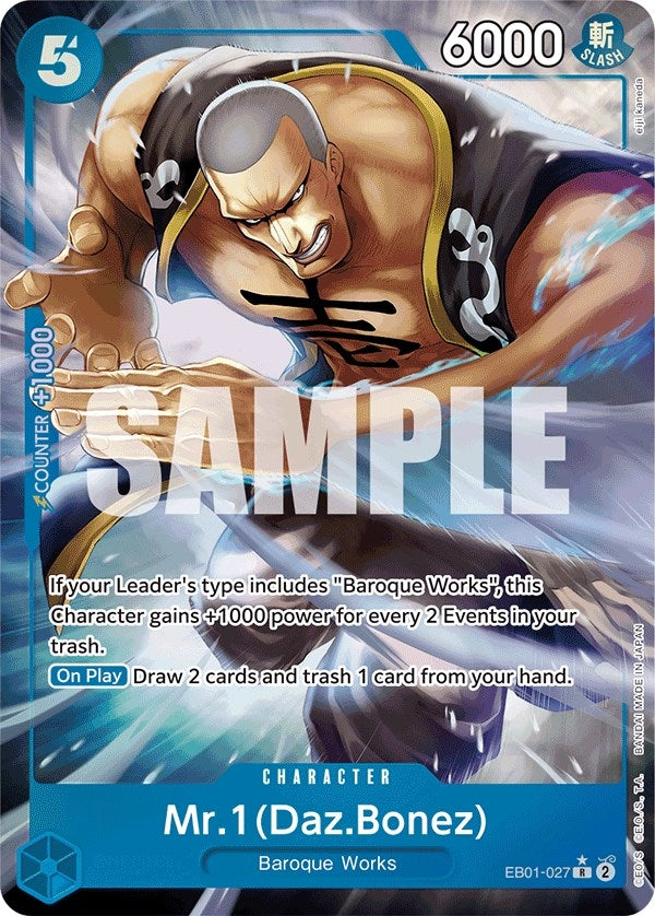 Image for Mr. 1 (Daz.Bonez) (Alternate Art) (EB01-027) (EB-01) - One Piece Card Game