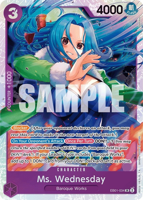 Image for Ms. Wednesday (EB01-034) (EB-01) - One Piece Card Game