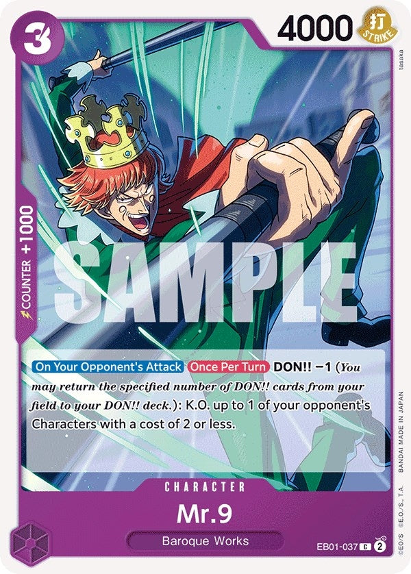 Image for Mr. 9 (EB01-037) (EB-01) - One Piece Card Game
