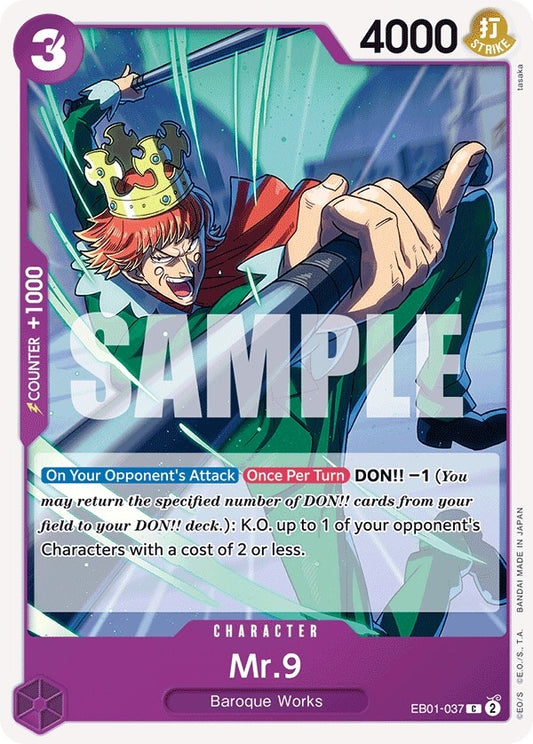 Image for Mr. 9 (EB01-037) (EB-01) - One Piece Card Game
