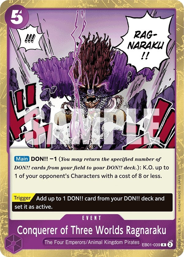 Image for Conquerer of Three Worlds Ragnaraku (EB01-039) (EB-01) - One Piece Card Game