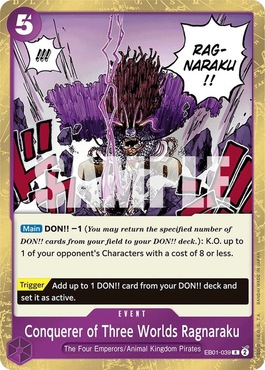 Image for Conquerer of Three Worlds Ragnaraku (EB01-039) (EB-01) - One Piece Card Game