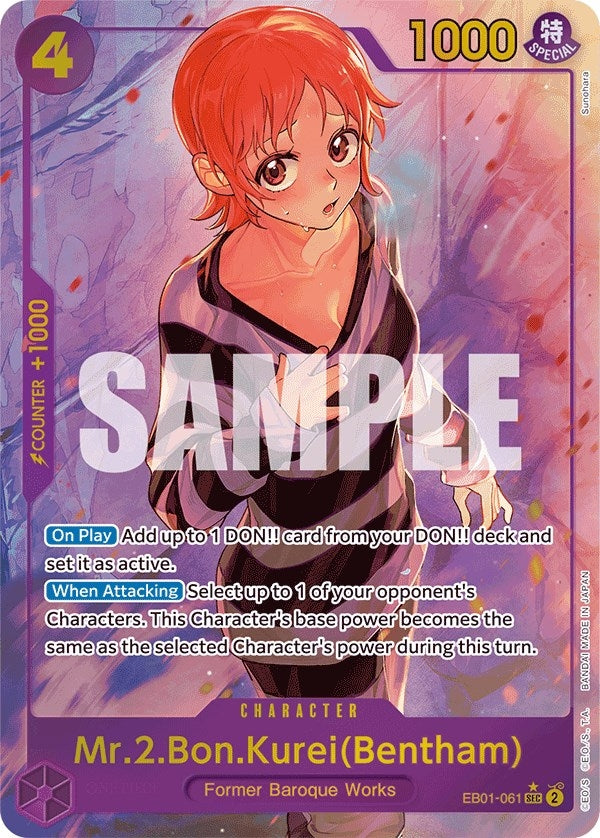 Image for Mr.2.Bon.Kurei (Bentham) (Alternate Art) (EB01-061) (EB-01) - One Piece Card Game