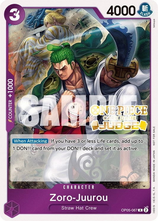 Image for Zoro-Juurou (Judge Pack Vol. 3) (OP05-067) (OP-PR) - One Piece Card Game