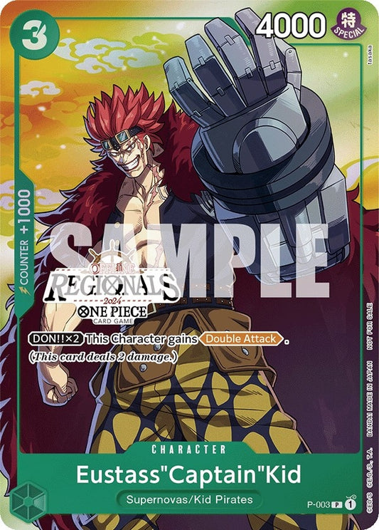 Image for Eustass"Captain"Kid (Offline Regional 2024 Vol. 2) [Participant] (P-003) (OP-PR) - One Piece Card Game
