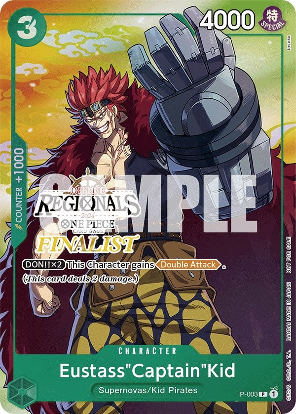 Image for Eustass"Captain"Kid (Offline Regional 2024 Vol. 2) [Finalist] (P-003) (OP-PR) - One Piece Card Game