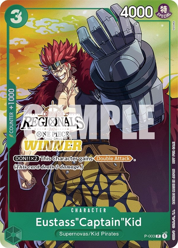 Image for Eustass"Captain"Kid (Offline Regional 2024 Vol. 2) [Winner] (P-003) (OP-PR) - One Piece Card Game