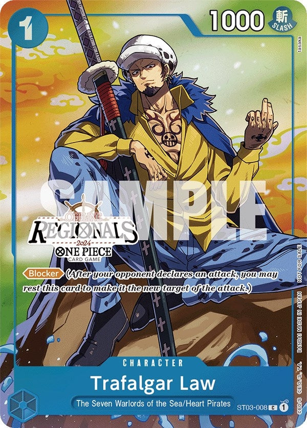 Image for Trafalgar Law (Offline Regional 2024 Vol. 2) [Participant] (ST03-008) (OP-PR) - One Piece Card Game