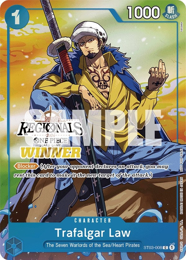 Image for Trafalgar Law (Online Regional 2024 Vol. 2) [Winner] (ST03-008) (OP-PR) - One Piece Card Game