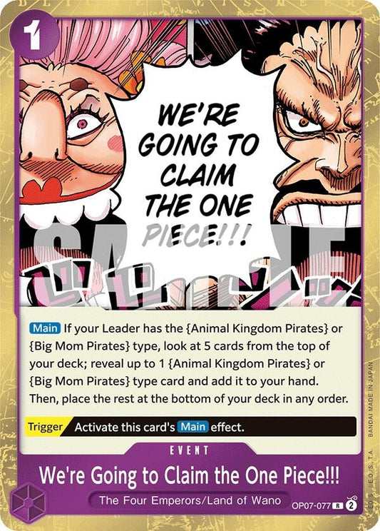 Image for We're Going to Claim the One Piece!!! (OP07-077) (OP07) - One Piece Card Game