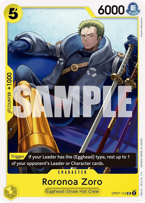 Image for Roronoa Zoro (113) (OP07-113) (OP07) - One Piece Card Game