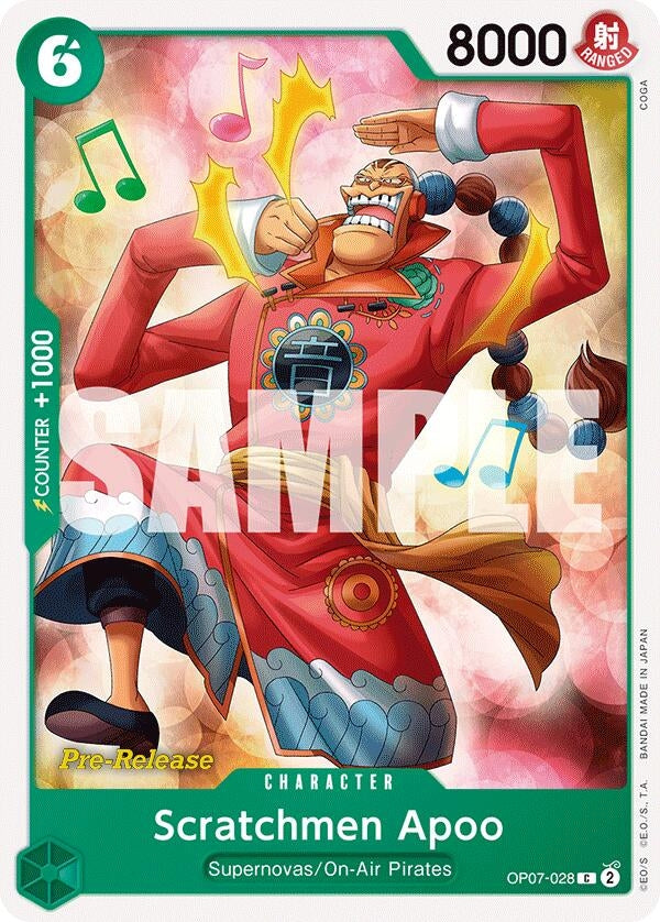 Image for Scratchmen Apoo (OP07-028) (OP07 PRE) - One Piece Card Game