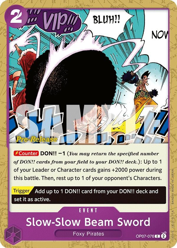 Image for Slow-Slow Beam Sword (OP07-076) (OP07 PRE) - One Piece Card Game