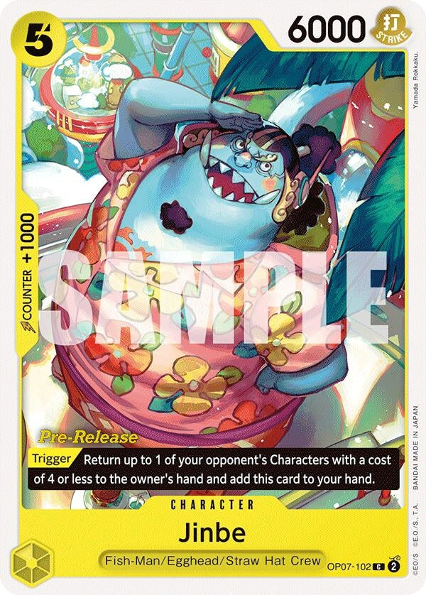 Image for Jinbe (102) (OP07-102) (OP07 PRE) - One Piece Card Game