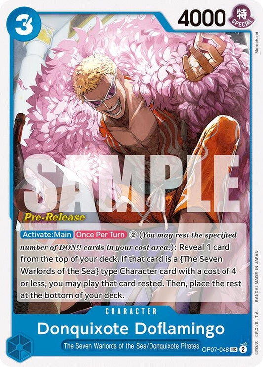 Image for Donquixote Doflamingo (OP07-048) (OP07 PRE) - One Piece Card Game