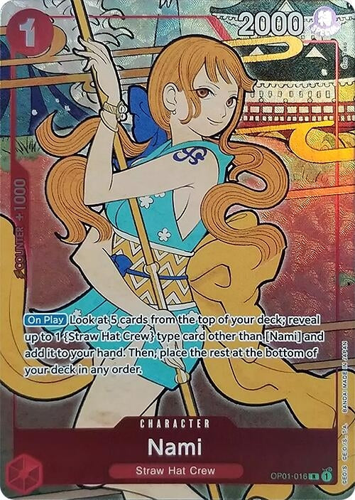 Image for Nami (English Version 1st Anniversary Set) (OP01-016) (OP-PR) - One Piece Card Game