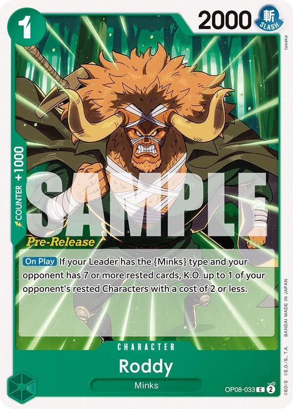 Image for Roddy (OP08-033) (OP08 PRE) - One Piece Card Game