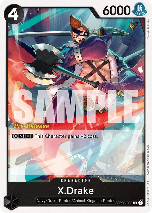 Image for X.Drake (OP08-093) (OP08 PRE) - One Piece Card Game