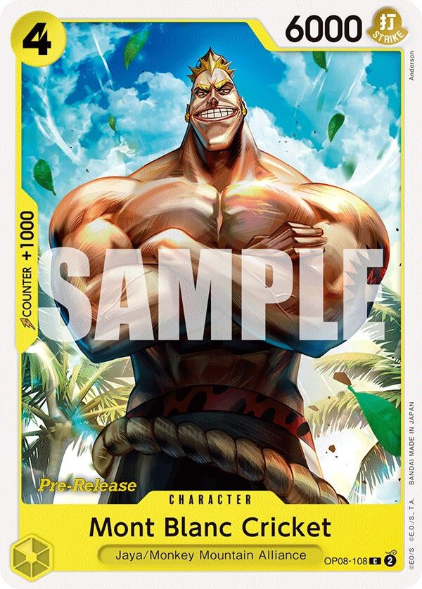 Image for Mont Blanc Cricket (OP08-108) (OP08 PRE) - One Piece Card Game